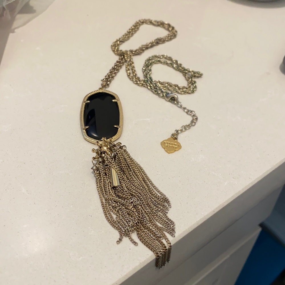 Kendra Scott Rayne gold tassel necklace